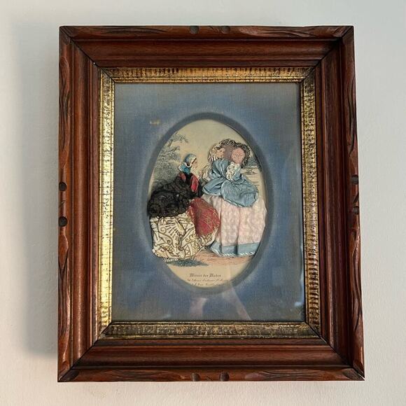 Vintage Mid Century French Miroir des Modes Fashion Plate Display Shadowbox Art - Picture 8 of 8